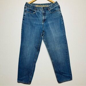 TALBOTS Stretch Straight Leg High Rise Medium Wash Denim Jeans | Women’s 14